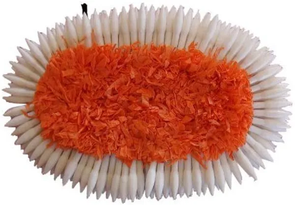 White_Orange_Plastic_Flower_Hair_Veni_Accessory_For_Women