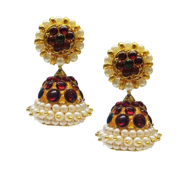 Gold_Alloy_Ruby_Pearl_Jhumka_Earrings_For_Women