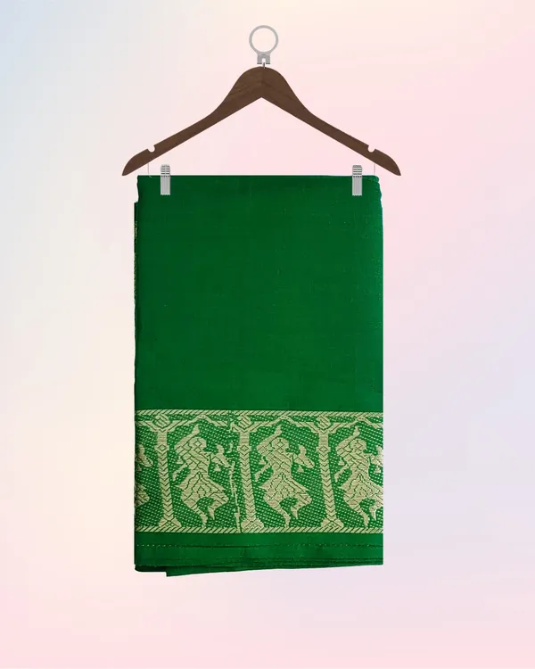 Green_Pure_Cotton_Bharatnatyam_Practice_Saree_For_Women