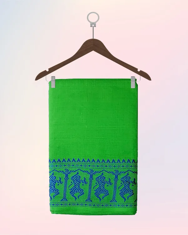 Green_Pure_Cotton_Bharatnatyam_Practice_Saree_For_Women