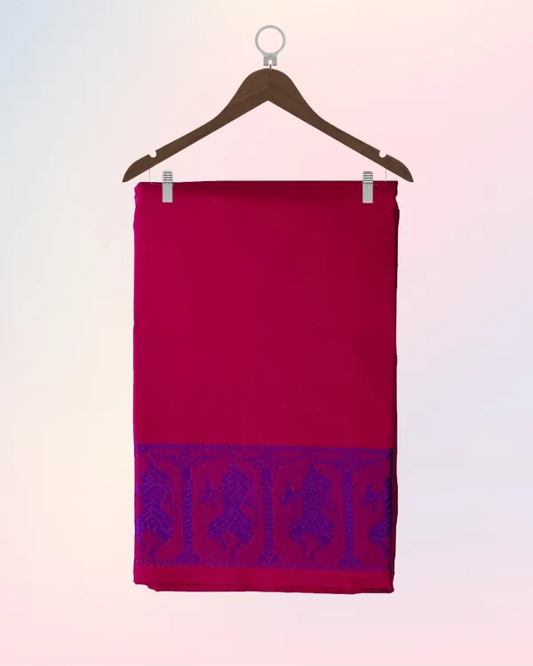 Pink_Pure_Cotton_Bharatnatyam_Practice_Saree_For_Women