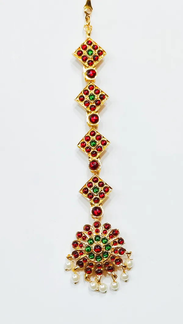 Gold_Alloy_Red_&_Green_Stone_Traditional_Maang_Tikka_For_Women
