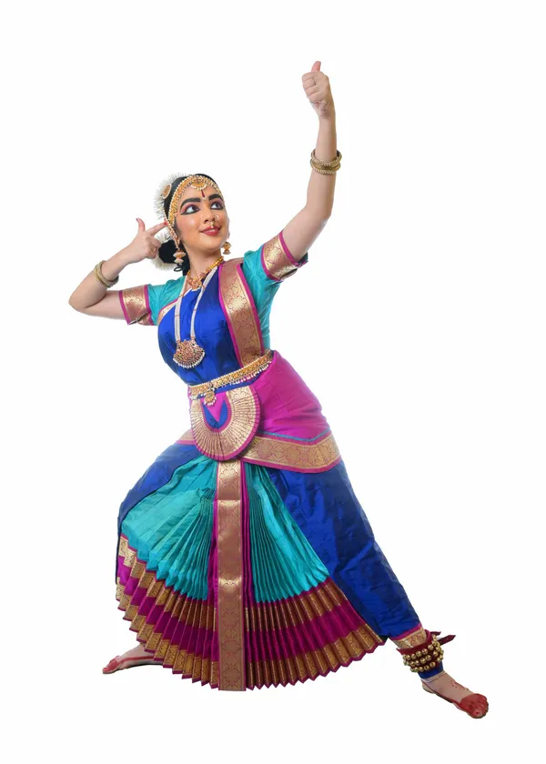 Blue_Silk_Blend_Multi_Color_Zari_Bharatanatyam_Costume_For_Women