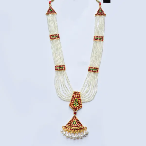 Gold_White_Alloy_Pearl_Multi_Strand_Long_Haram_For_Women