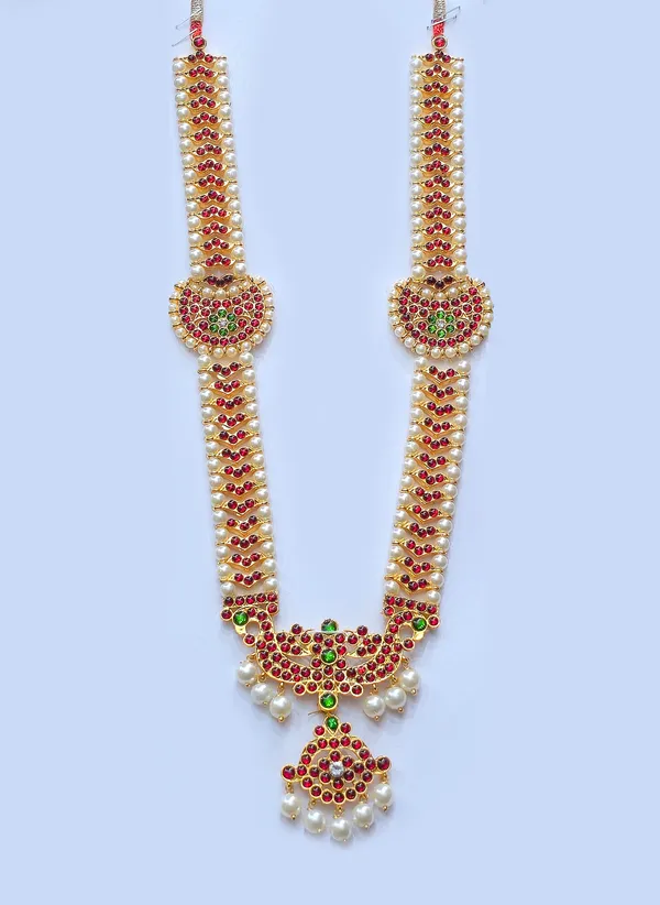 Gold_Alloy_Kundan_Ruby_Emerald_Stone_Long_Haram_For_Women