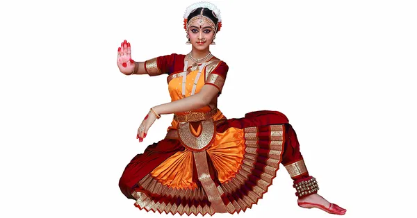 Maroon_Orange_Silk_Blend_Zari_Border_Bharatanatyam_Costume_For_Women