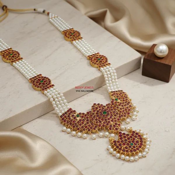 Gold_Alloy_Kemp_Stone_Floral_Temple_Long_Haram_For_Women