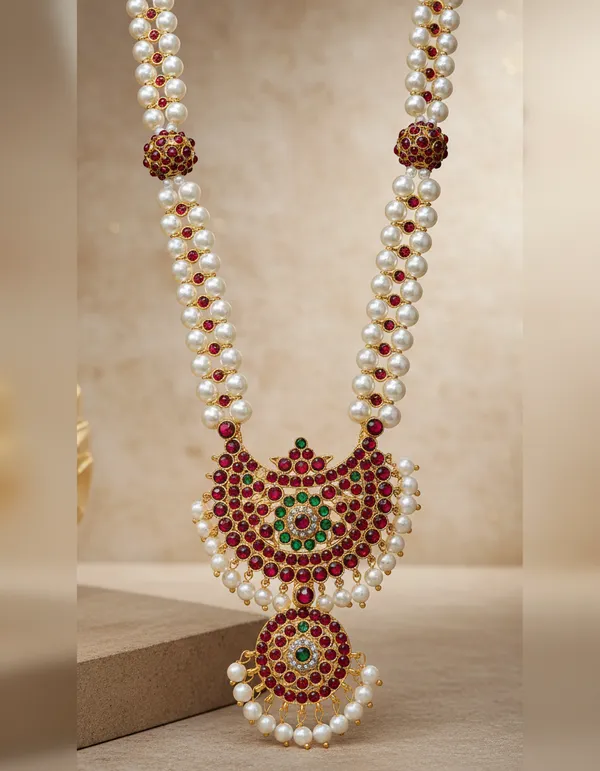 Gold_Alloy_Traditional_Long_Haram_Pearl_Necklace_For_Women