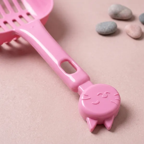 Pink_Plastic_Slotted_Cat_Litter_Scoop