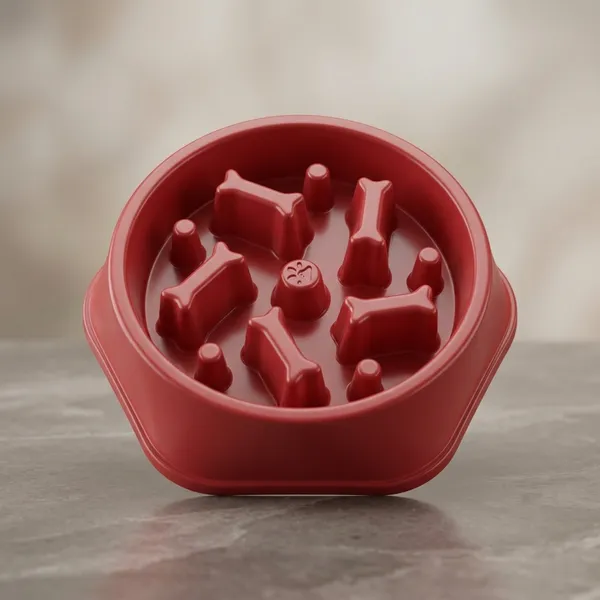 Red_Food-Grade_Plastic_Slow_Feeder_Dog_Bowl_Bone_Pattern