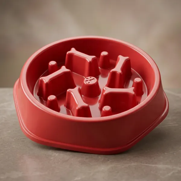 Red_Food-Grade_Plastic_Slow_Feeder_Dog_Bowl_Bone_Pattern