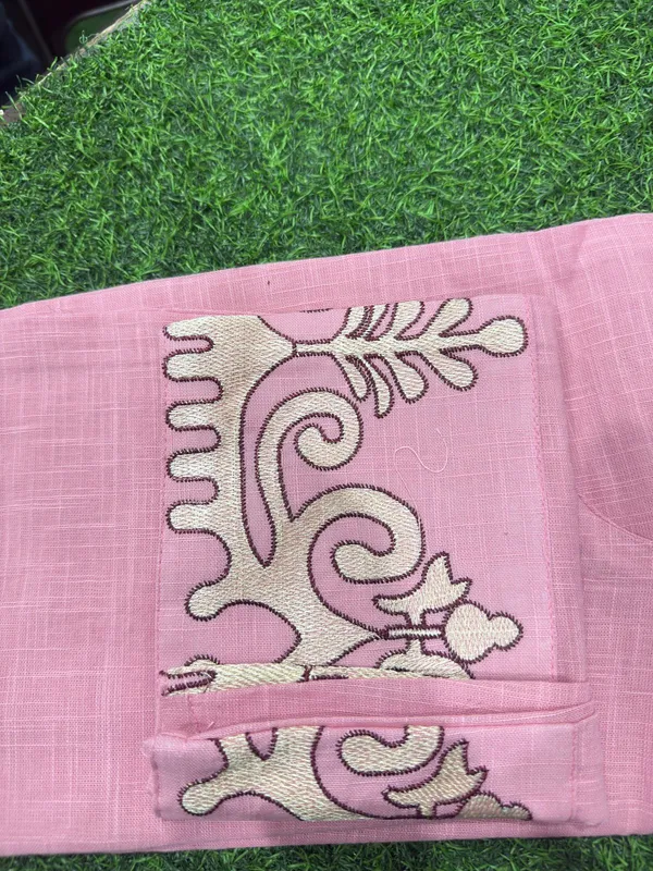 Pink_Cotton_Slub_Embroidered_Straight_Kurta_Set_For_Women