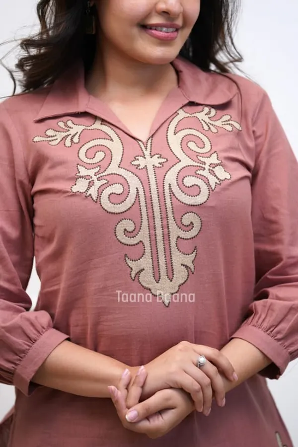 Pink_Cotton_Slub_Embroidered_Straight_Kurta_Set_For_Women