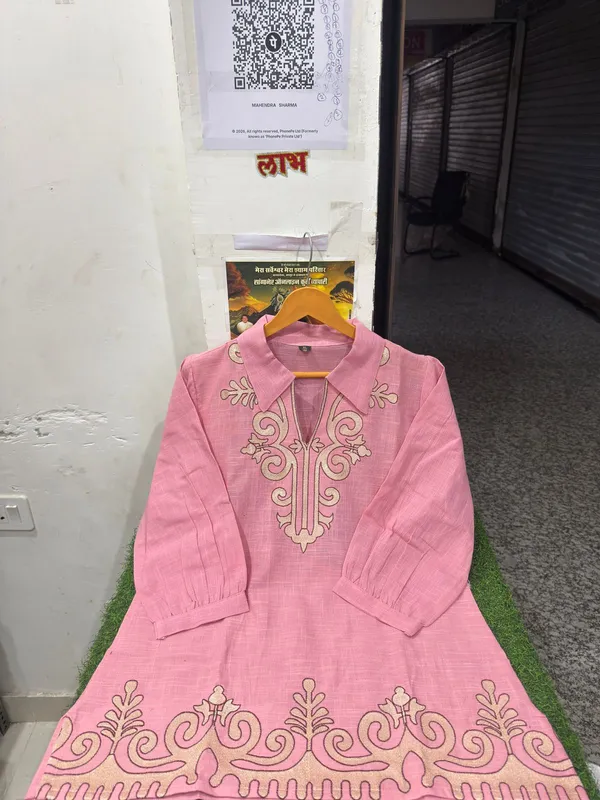 Pink_Cotton_Slub_Embroidered_Straight_Kurta_Set_For_Women