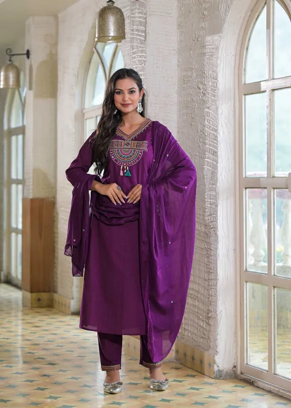 Purple_Cotton_Embroidered_Kurta_Set_For_Women