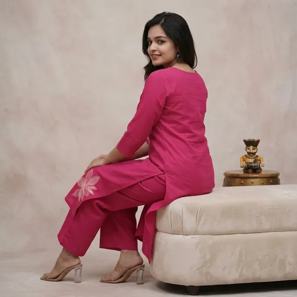 Pink_Cotton_Flex_Straight_Floral_Embroidered_Kurta_Set_For_Women