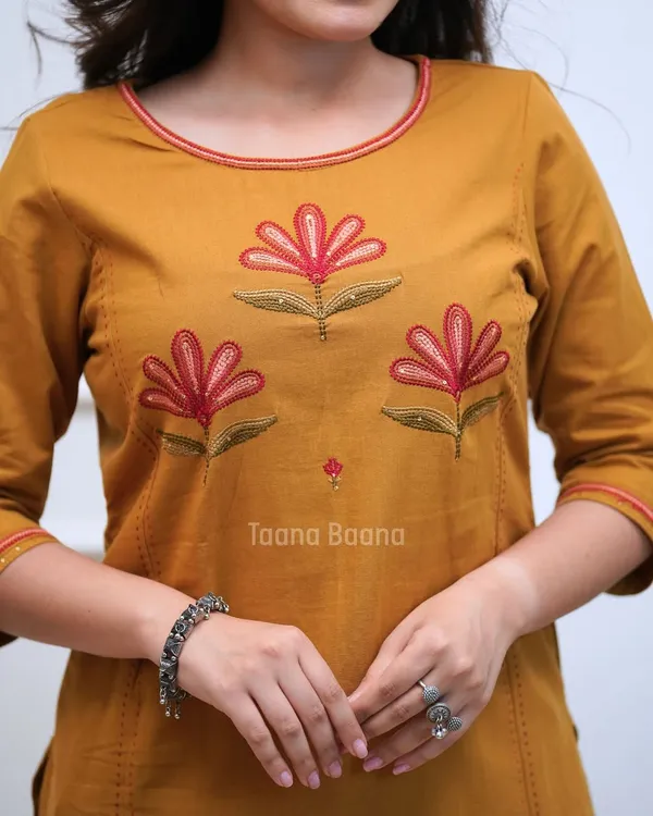 Yellow_Cotton_Straight_Floral_Embroidered_Kurta_Set_For_Women
