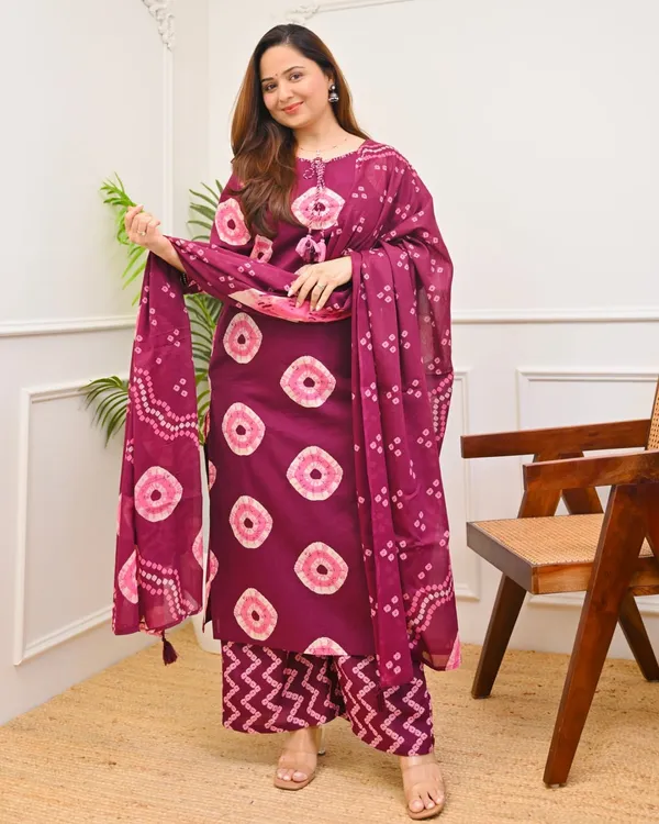 Pink_Georgette_Bandhani_Anarkali_Suit_Set_With_Dupatta_For_Women