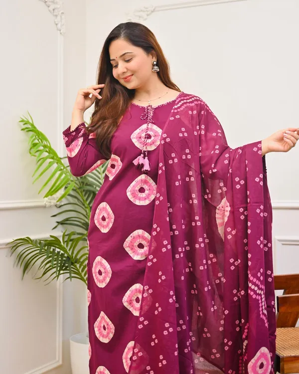 Pink_Georgette_Bandhani_Anarkali_Suit_Set_With_Dupatta_For_Women