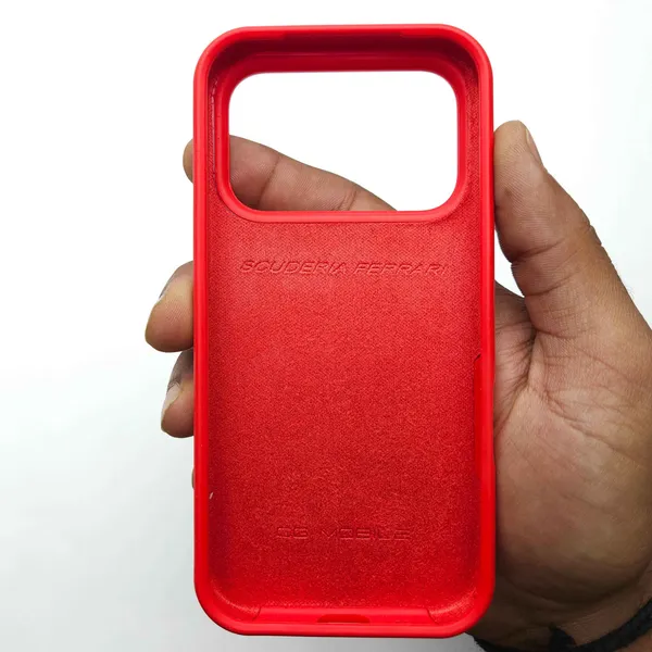 Motorsports_Car_Logo_Liquid_Silicone_Case_Red_Iphone_17_Pro_Max