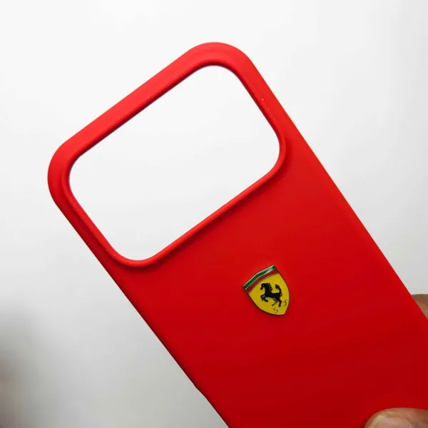 Motorsports_Car_Logo_Liquid_Silicone_Case_Red_Iphone_17_Pro_Max