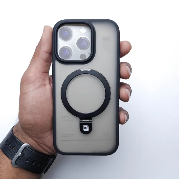 Translucent_Phone_Case_With_Metal_Ring_Stand_Black_Iphone_16_Pro