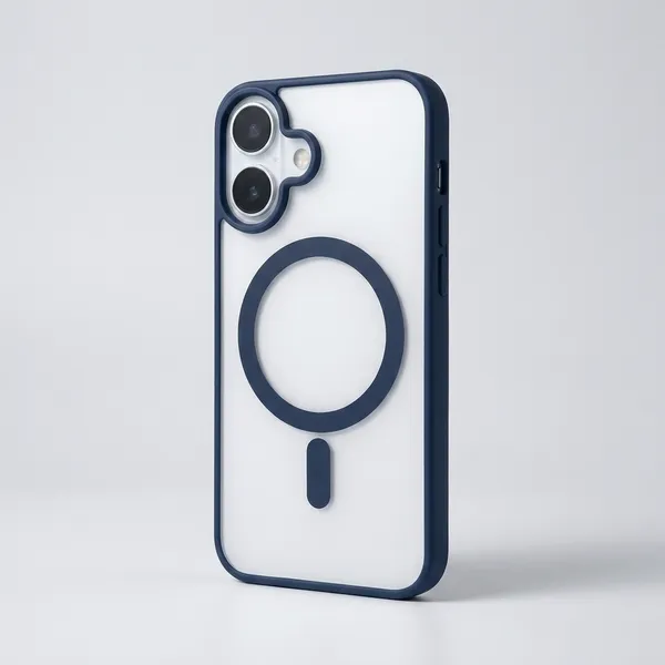 Transparent_Iphone_Case_With_Soft_Blue_Edge_Anti_Yellow_Case_Iphone_16_Plus