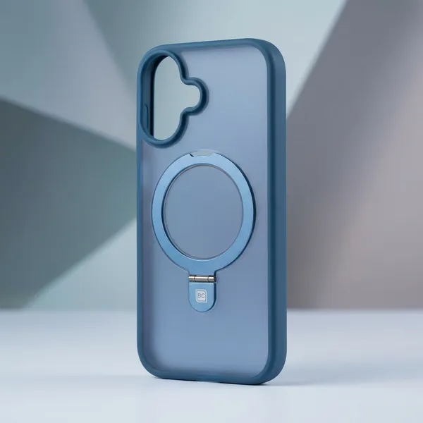 Translucent_Phone_Case_With_Metal_Ring_Stand_Blue_Iphone_16_Plus
