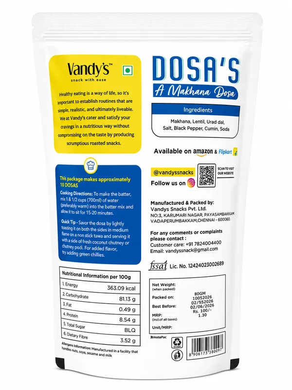 Vandy'S_Makhana_Dosa_Mix_(Pack_Of_2_)
