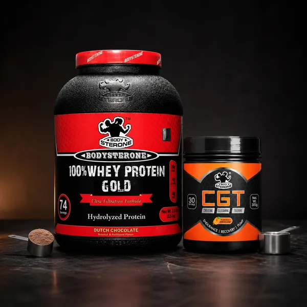 Bodysterone_CGT_Creatine_+_Glutamine_+_Taurine_(Pre-Workout)_100%_Whey_Protein_Gold__Pack_Of_2