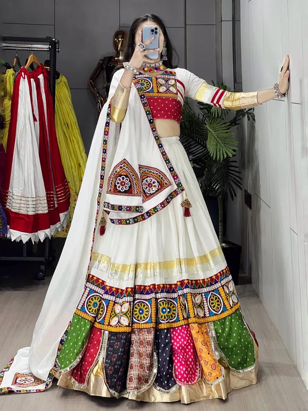 Pure_Rayon_Cotton_Multi_Kutchi_Design_White_Concept_6M_Flair_Navratri_Garba_Chaniya_Choli_(Ready_to_Wear)