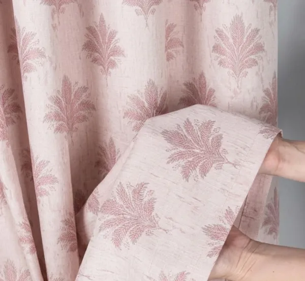 7_Feet_Pink_Leaf_Printed_Door_Curtain_|_Polyester_Door_Curtain_for_Living_Room,_Bedroom_&_Home_Décor_|_Stylish_Long_Door_Curtain
