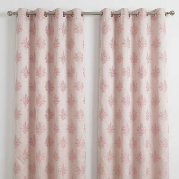 7_Feet_Pink_Leaf_Printed_Door_Curtain_|_Polyester_Door_Curtain_for_Living_Room,_Bedroom_&_Home_Décor_|_Stylish_Long_Door_Curtain