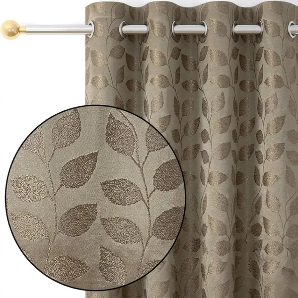 Premium_Onion_Color_Leaf_Jacquard_Door_Curtain_7_Feet_|_Designer_Botanical_Pattern_Eyelet_Curtain_for_Living_Room_&_Bedroom_|_Pack_of_1