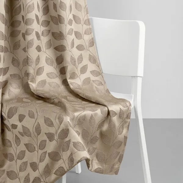 Premium_Beige_Color_Leaf_Jacquard_Door_Curtain_7_Feet_|_Designer_Botanical_Pattern_Eyelet_Curtain_for_Living_Room_&_Bedroom_|_Pack_of_1