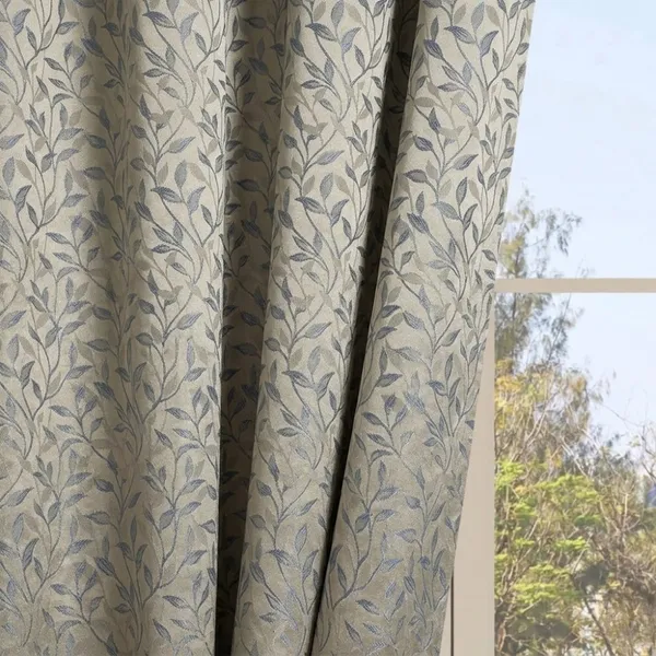 Premium__Blue_Leaf_Printed_7_Feet_Polyester_Door_Curtain_Pack_of_1_|_Eyelet_Window_Curtain_for_Living_Room,_Bedroom,._Home_Décor