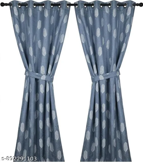 Elegant_Dark_Grey_Leaf_Print_Eyelet_Door_Curtain_7_Feet_Polyester_Long_Door_Curtain_Room_Darkening_Modern_Home_Decor_Drapes