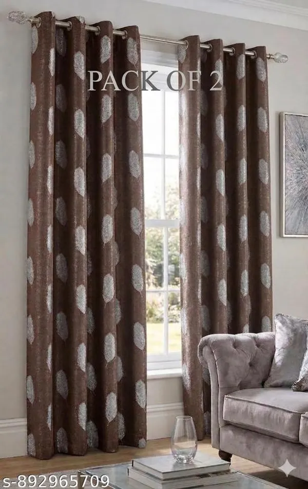 Coffee_Brown_Leaf_Printed_Polyester_Door_Curtains_7_Feet_Pack_Of_2_Eyelet_Room_Darkening