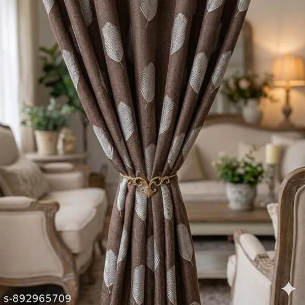 Coffee_Brown_Leaf_Printed_Polyester_Door_Curtains_7_Feet_Pack_Of_2_Eyelet_Room_Darkening