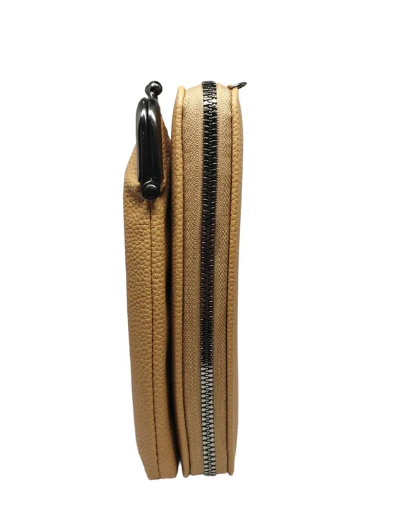Golden_Pu_Leather_Premium_Crossbody_Phone_Wallet_Bag_For_Women