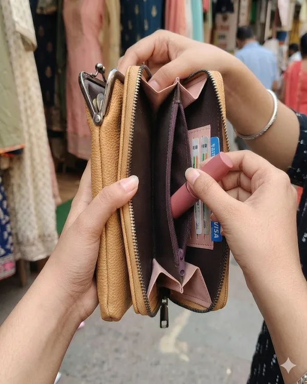 Golden_Pu_Leather_Premium_Crossbody_Phone_Wallet_Bag_For_Women