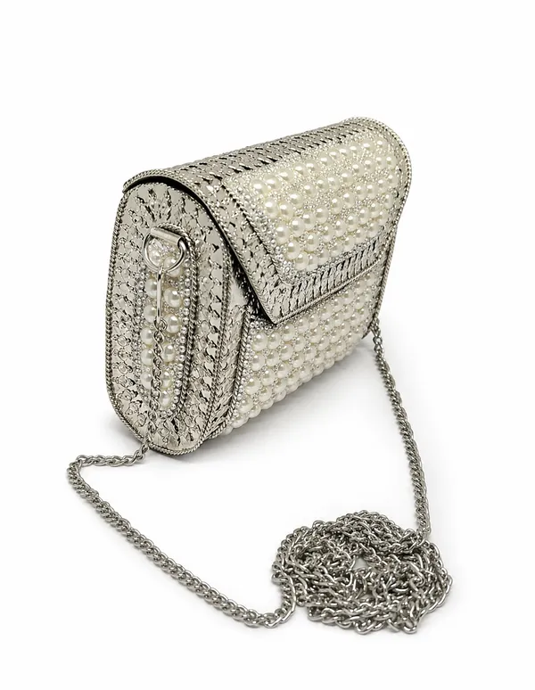 Pearl_White_Pu_Leather_Premium_Mini_Crossbody_Bag_For_Women