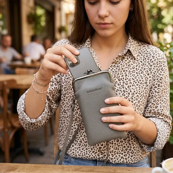 Grey_Leather_Premium_Phone_Pouch_For_Women