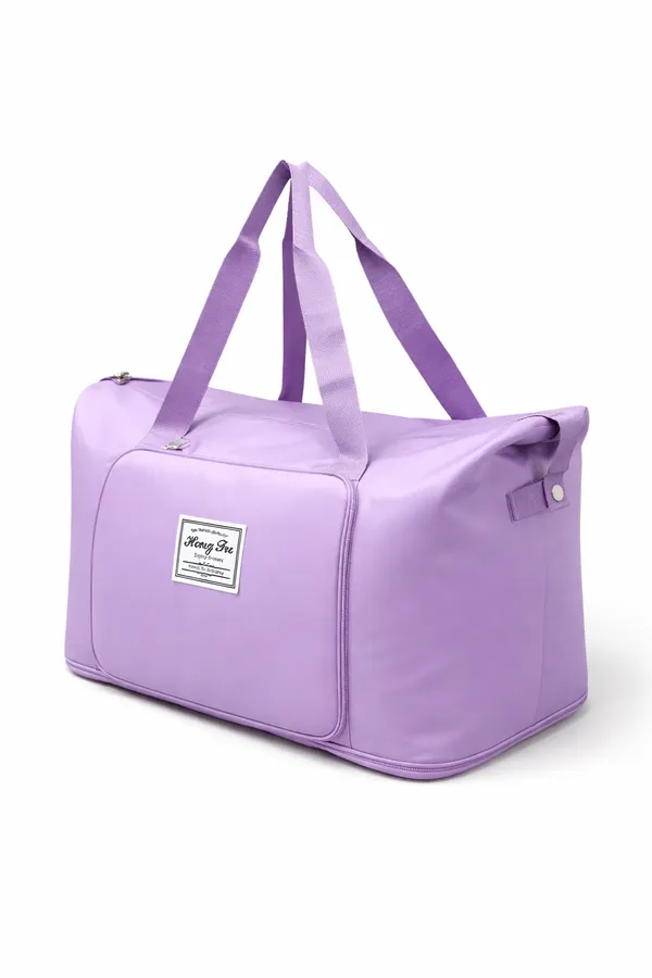 Lavender_Purple_Pu_Leather_Premium_Travel_Bag_For_Women