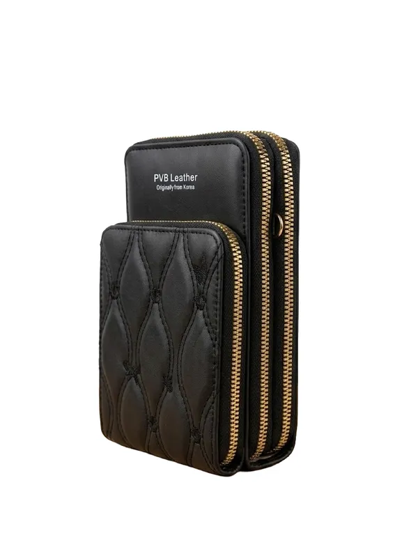 Black_Pu_Leather_Premium_Crossbody_Phone_Bag_For_Women