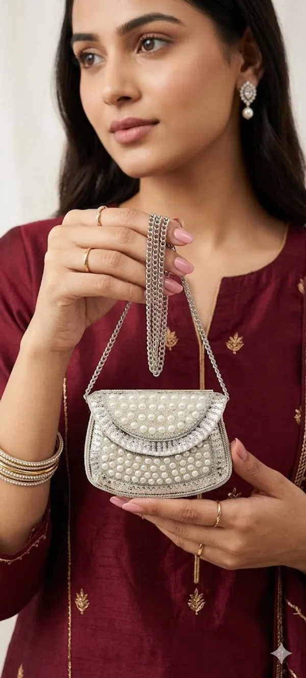 Pearl_White_Pu_Leather_Premium_Mini_Crossbody_Bag_For_Women