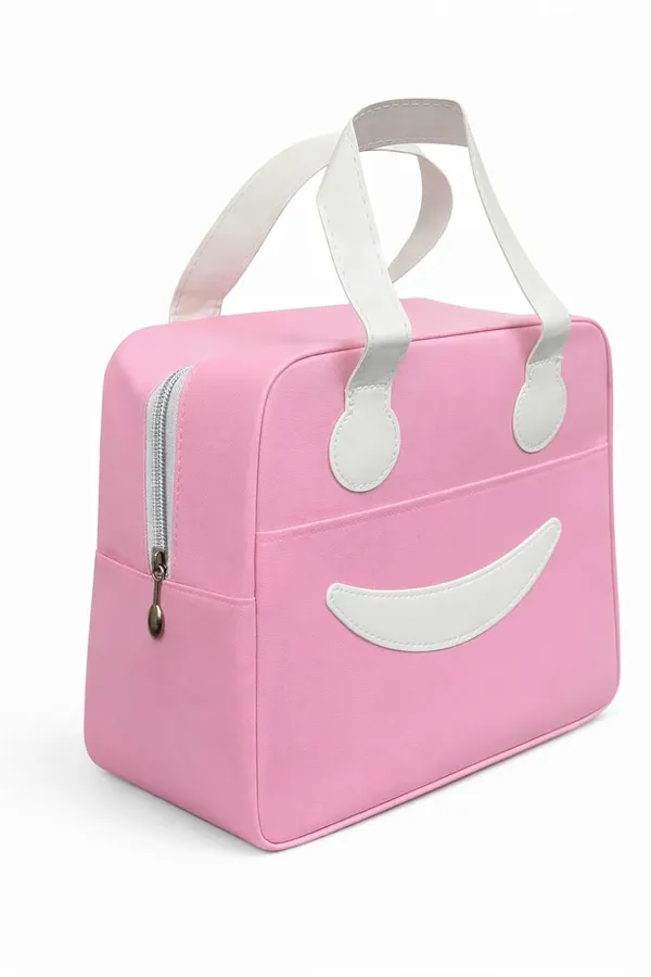 Pink_Nylon_Premium_Lunch_Bag_For_Women