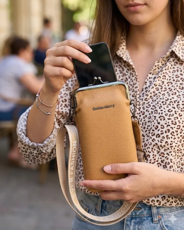 Golden_Pu_Leather_Premium_Crossbody_Phone_Wallet_Bag_For_Women