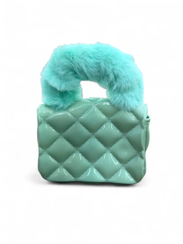 Turquoise_Polyester_And_Aluminum_Foil_Premium_Mini_Handbag_For_Kids