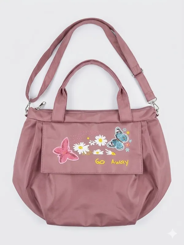 Pink_Polyester_Premium_Travel_Duffle_Bag_For_Women